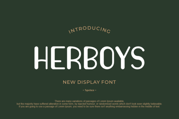 Herboys: A Cool and Neat Sans Serif Font for Modern Marketing Designs