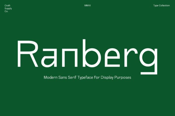 Ranberg: A Modern Sans Serif Font for Stylish Branding Projects